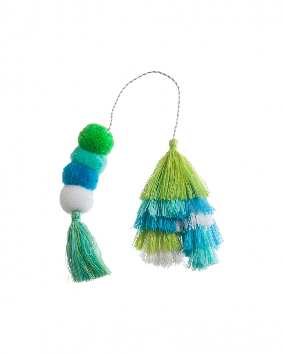 Bogg Bag Bauble - Seaweed Double Tassel Bogg Bag Bauble - Seaweed Double Tassel