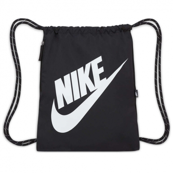 Nike Heritage Drawstring Gym Sack - Black Nike Heritage Drawstring Gym Sack - Black