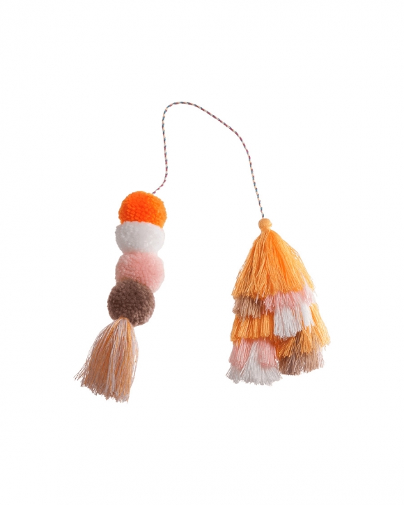 Bogg Bag Bauble - Creamsicle Double Tassel Bogg Bag Bauble - Creamsicle Double Tassel