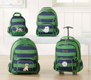 Fairfax Green/Navy Stripe Backpacks Fairfax Green/Navy Stripe Backpacks