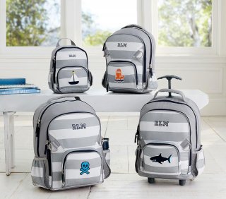 Fairfax Grey/White Stripe Backpacks Fairfax Grey/White Stripe Backpacks
