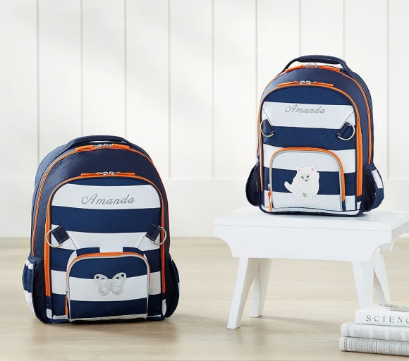 Fairfax Navy/White Stripe Backpacks Fairfax Navy/White Stripe Backpacks