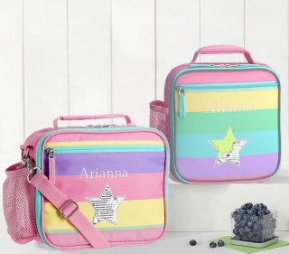 Fairfax Pastel Pink Rainbow Stripe Lunch Box Fairfax Pastel Pink Rainbow Stripe Lunch Box