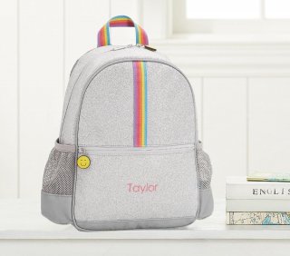 FLOUR SHOP Silver Glitter Backpack