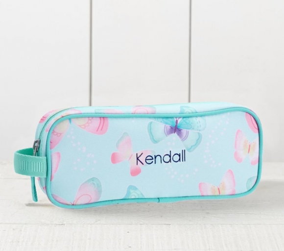 Mackenzie Aqua Gigi Butterfly Pencil Case Mackenzie Aqua Gigi Butterfly Pencil Case