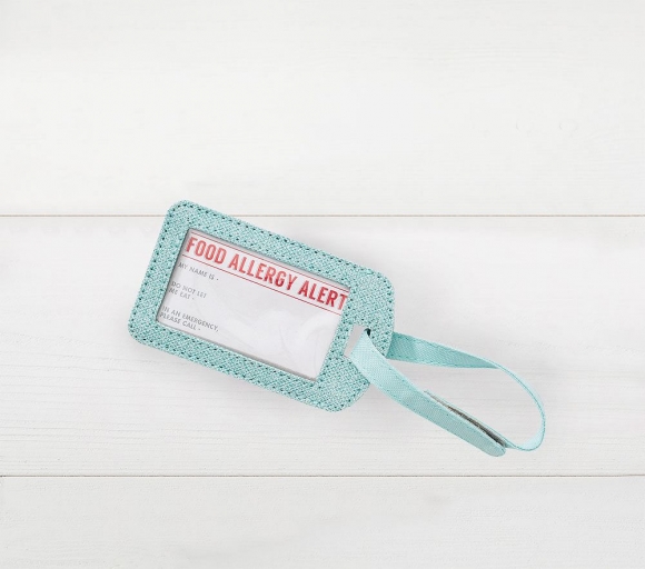 Mackenzie Aqua Glitter Allergy Tag