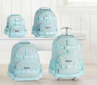 Mackenzie Aqua Sparkle Glitter Backpacks