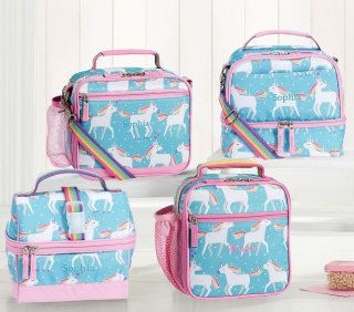 Mackenzie Aqua Unicorn Lunch Bag