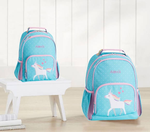 Mackenzie Aqua Unicorn Parade Light-Up Backpacks Mackenzie Aqua Unicorn Parade Light-Up Backpacks