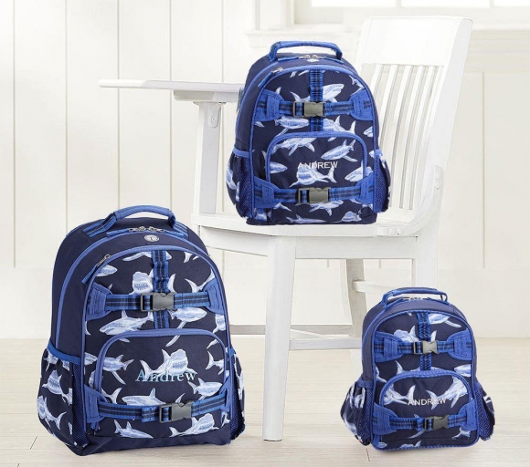 Mackenzie Blue Glow-in-the-Dark Shark Backpacks Mackenzie Blue Glow-in-the-Dark Shark Backpacks