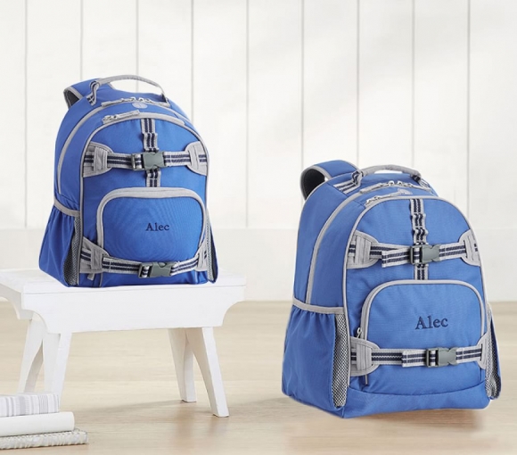Mackenzie Blue Grey Trim Solid Backpacks Mackenzie Blue Grey Trim Solid Backpacks