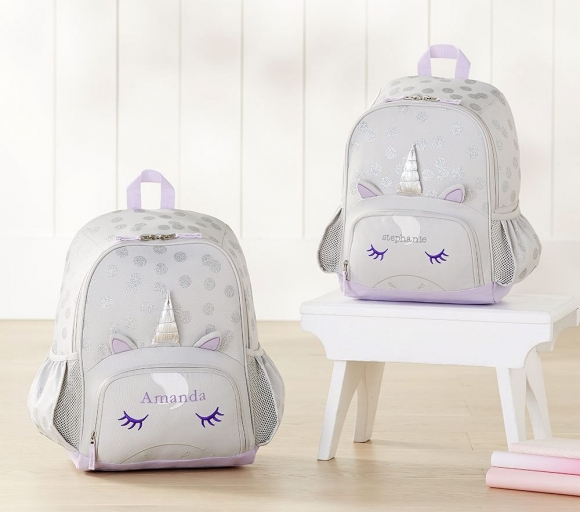 Mackenzie Critter Grey Unicorn Backpack Mackenzie Critter Grey Unicorn Backpack