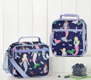 Mackenzie Navy Mermaid Lunch Bag Mackenzie Navy Mermaid Lunch Bag