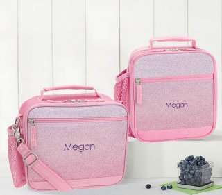 Mackenzie Pink Sunrise Ombre Glitter Lunch Boxes Mackenzie Pink Sunrise Ombre Glitter Lunch Boxes