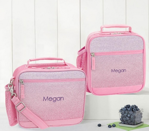 Mackenzie Pink Sunrise Ombre Glitter Lunch Boxes Mackenzie Pink Sunrise Ombre Glitter Lunch Boxes