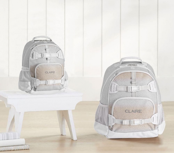 Mackenzie Silver/Gold Ombre Sparkle Glitter Backpacks Mackenzie Silver/Gold Ombre Sparkle Glitter Backpacks