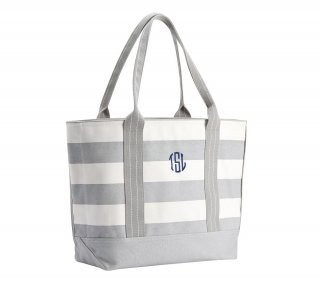 Mark & Graham x pbk Grey Rugby Stripe Family Tote Mark & Graham x pbk Grey Rugby Stripe Family Tote