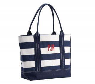 Mark & Graham x pbk Navy Rugby Stripe Family Tote Mark & Graham x pbk Navy Rugby Stripe Family Tote