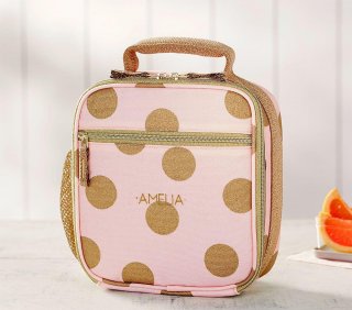 The Emily & Meritt Gold Dots Lunch Bag The Emily & Meritt Gold Dots Lunch Bag