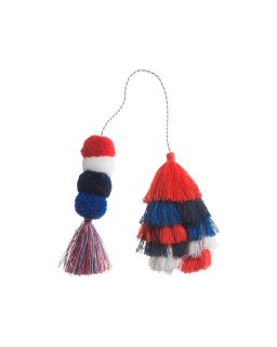 Bogg Bag Bauble - Usa Double Tassel Bogg Bag Bauble - Usa Double Tassel